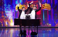 Jew Zelensky & fellow clown playing piano